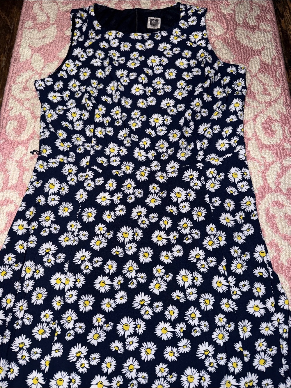 Anne Klein Navy Floral Daisy Midi Dress